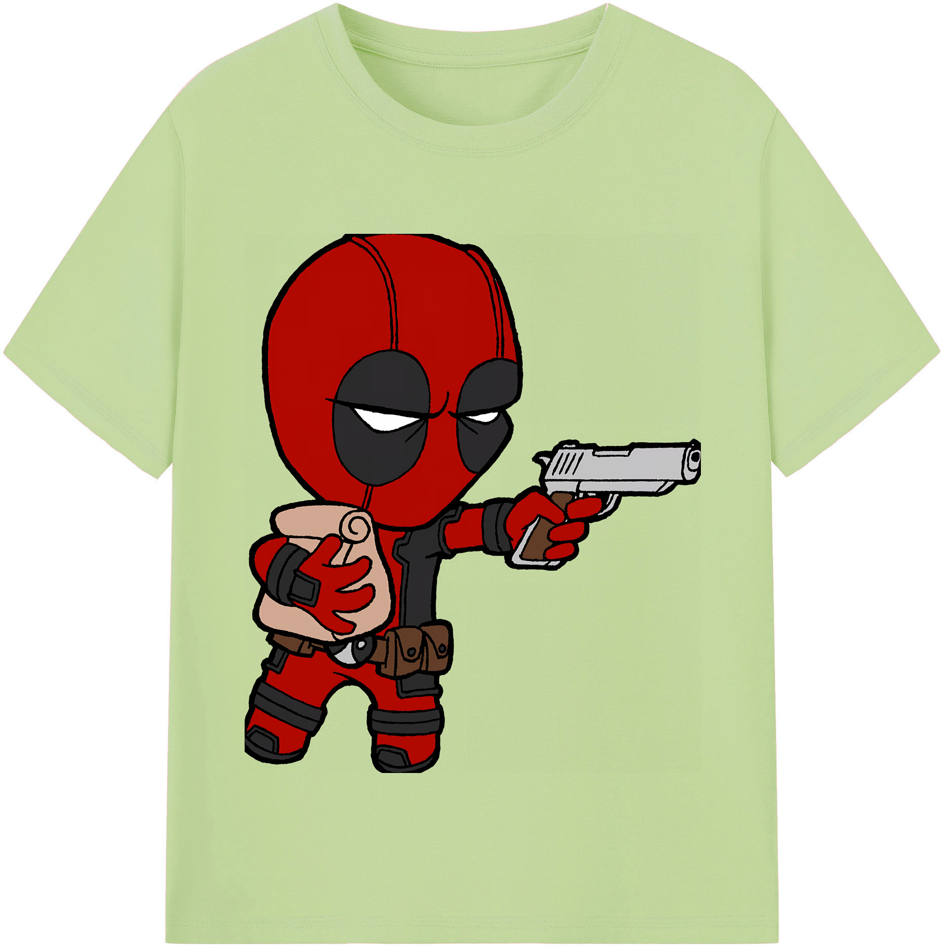 （画像用） Deadpool デッドプール 綿100％半袖Tシャツ（フロントプリント）